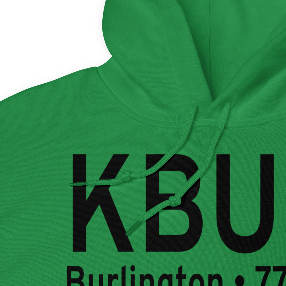 Burlington Municipal Airport (KBUU) ICAO Hoodie Sweatshirt 
