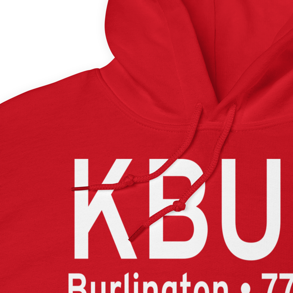Burlington Municipal Airport (KBUU) ICAO Hoodie Sweatshirt 