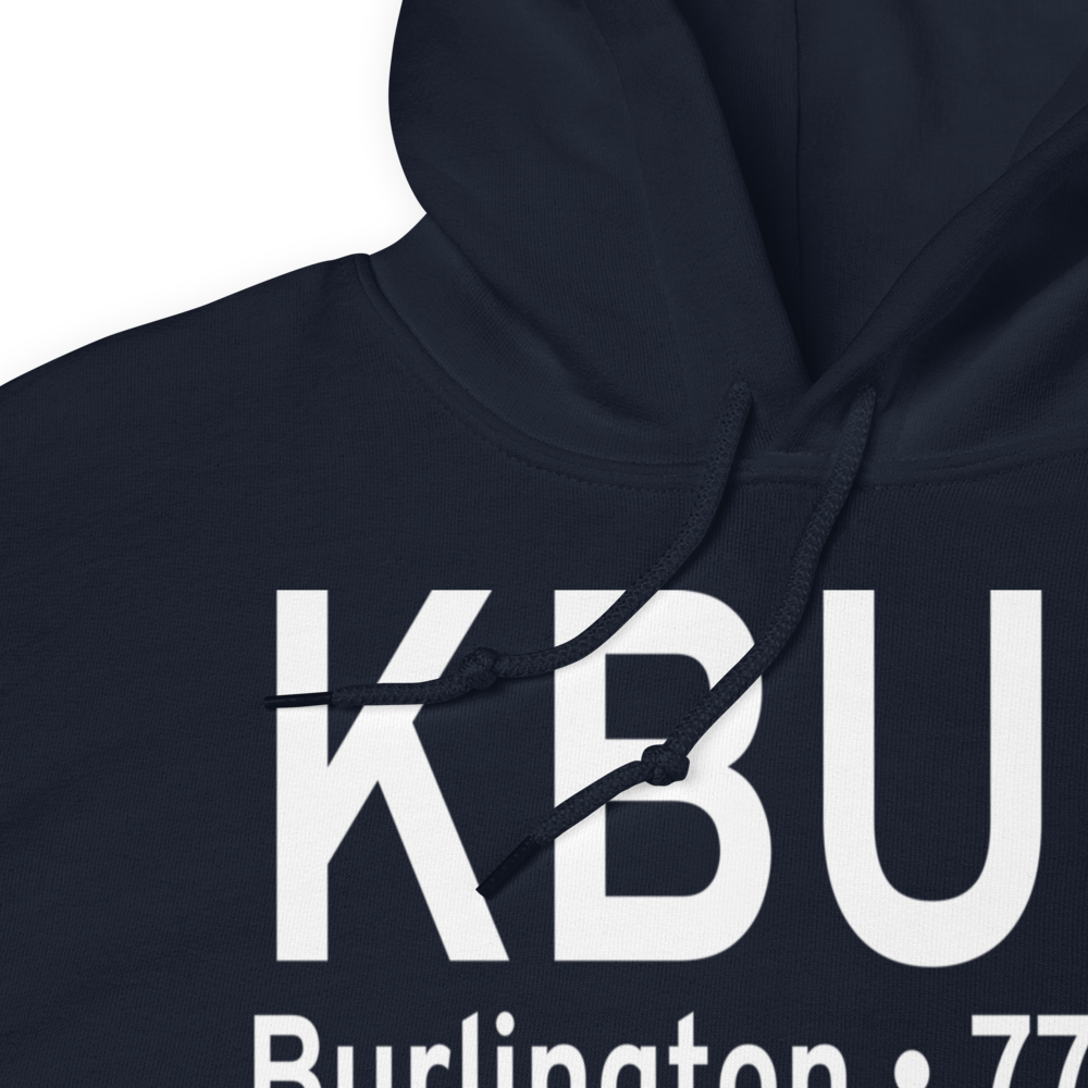 Burlington Municipal Airport (KBUU) ICAO Hoodie Sweatshirt 