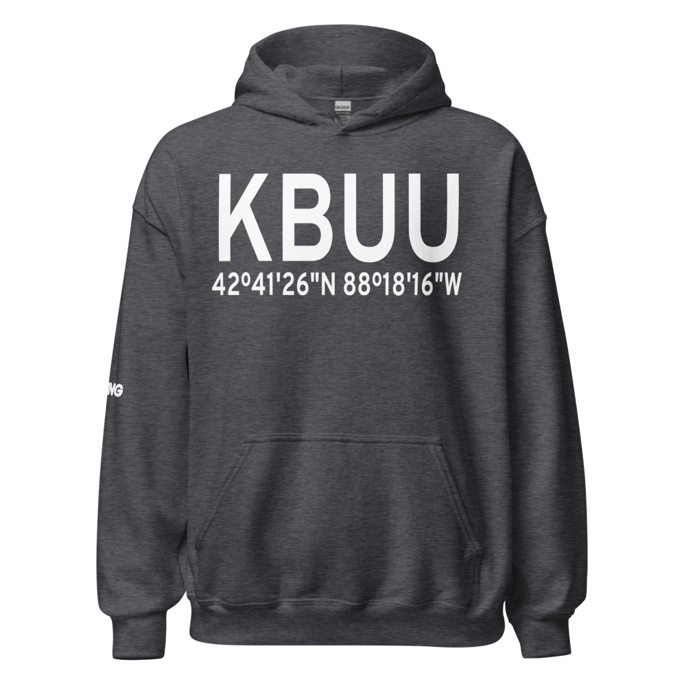 Burlington Municipal Airport (KBUU) ICAO Hoodie Sweatshirt 