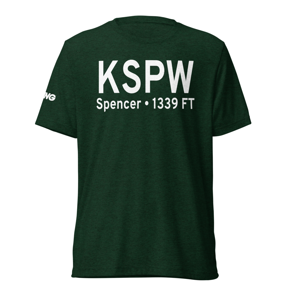 Spencer Municipal Airport (KSPW) ICAO Tri-blend T-Shirt 