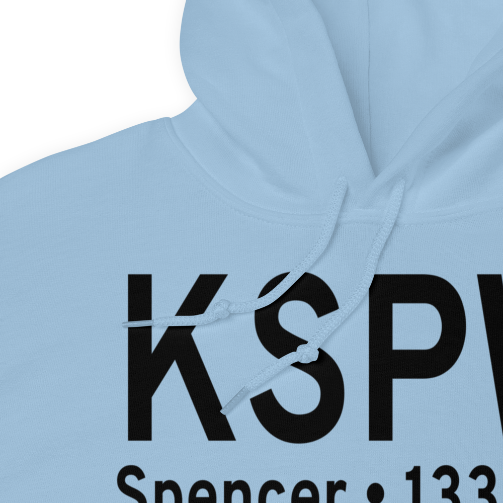Spencer Municipal Airport (KSPW) ICAO Hoodie Sweatshirt 