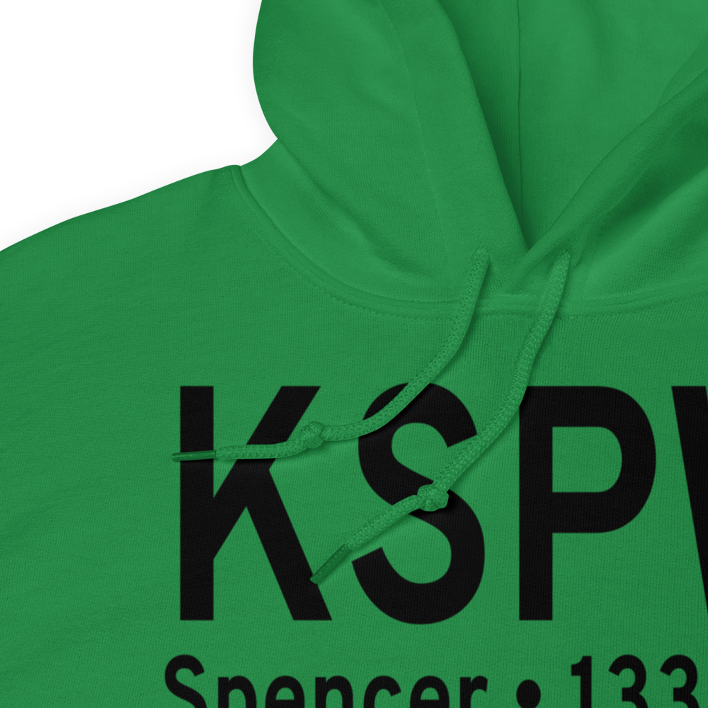Spencer Municipal Airport (KSPW) ICAO Hoodie Sweatshirt 