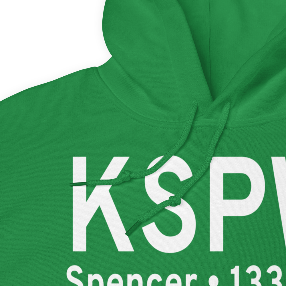 Spencer Municipal Airport (KSPW) ICAO Hoodie Sweatshirt 