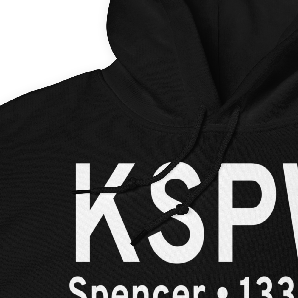 Spencer Municipal Airport (KSPW) ICAO Hoodie Sweatshirt 