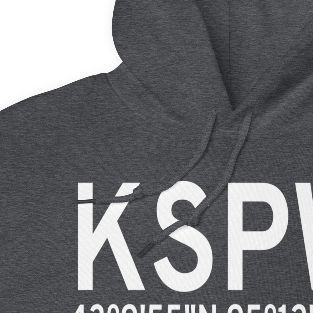 Spencer Municipal Airport (KSPW) ICAO Hoodie Sweatshirt 