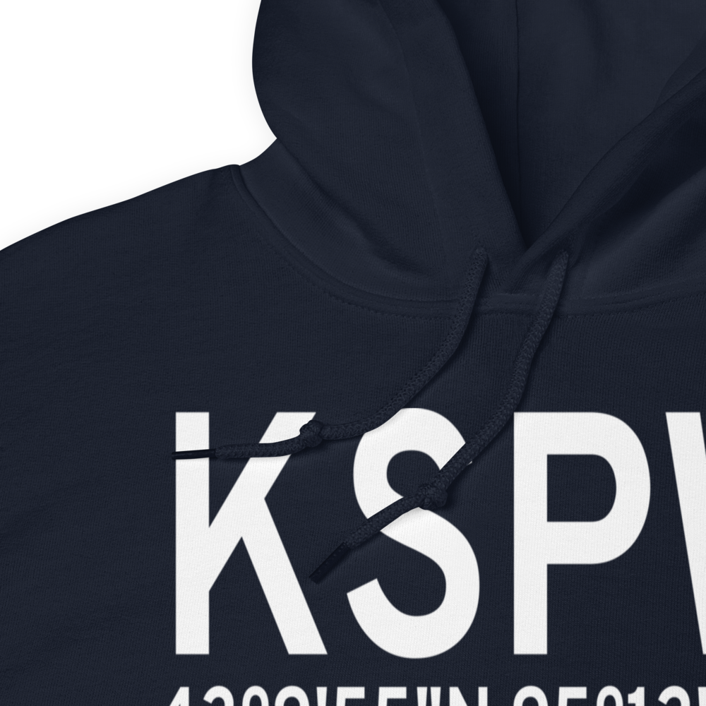 Spencer Municipal Airport (KSPW) ICAO Hoodie Sweatshirt 