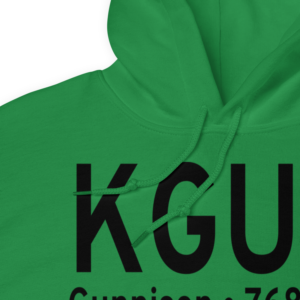 Gunnison Crested Butte Regional Airport (KGUC) ICAO Hoodie Sweatshirt 