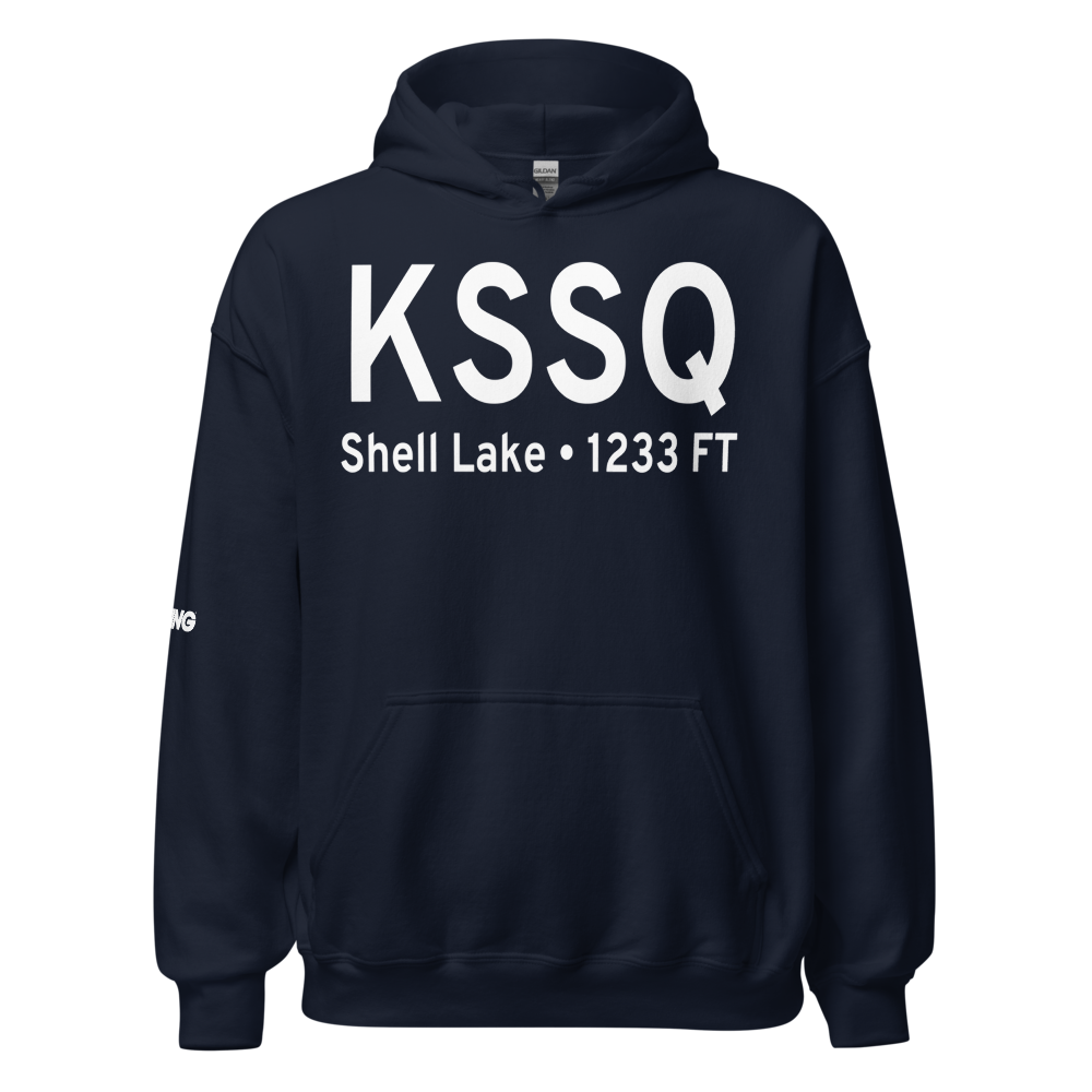 Shell Lake Municipal Airport (KSSQ) ICAO Hoodie Sweatshirt 