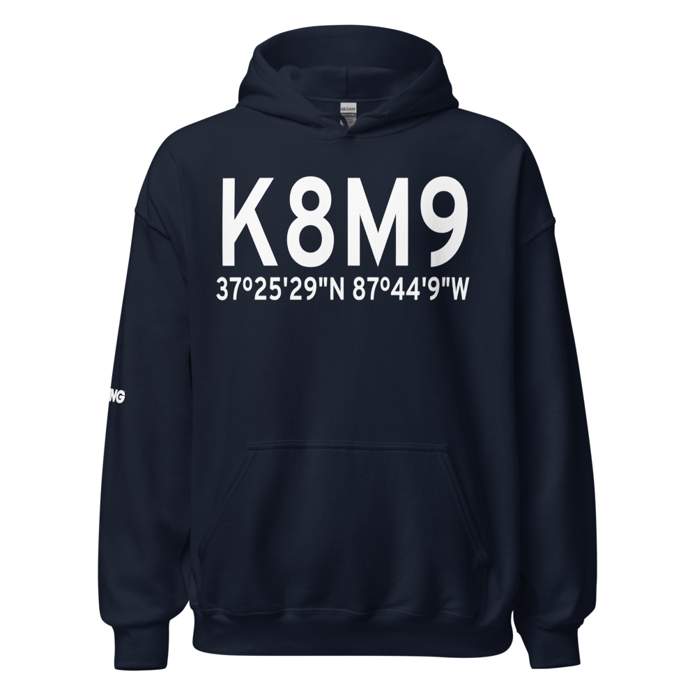 Providence Webster County Airport (K8M9) ICAO Hoodie Sweatshirt 