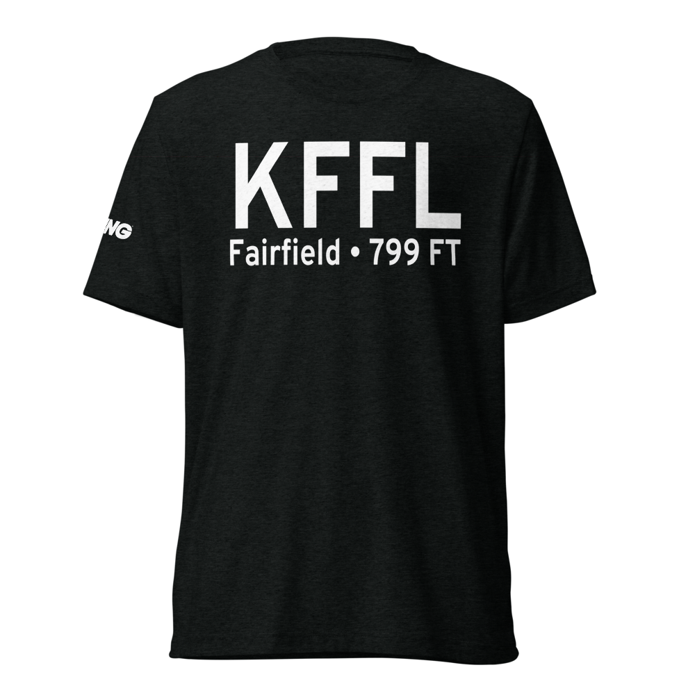 Fairfield Municipal Airport (KFFL) ICAO Tri-blend T-Shirt 