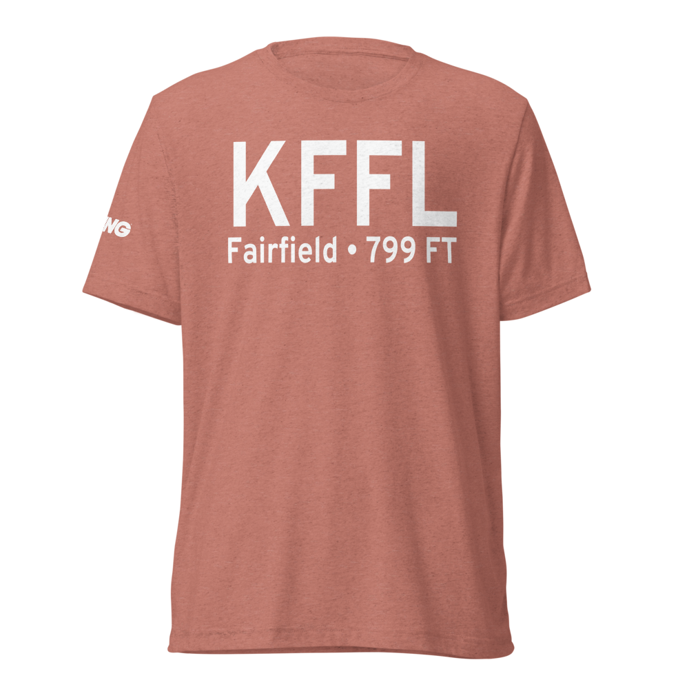 Fairfield Municipal Airport (KFFL) ICAO Tri-blend T-Shirt 
