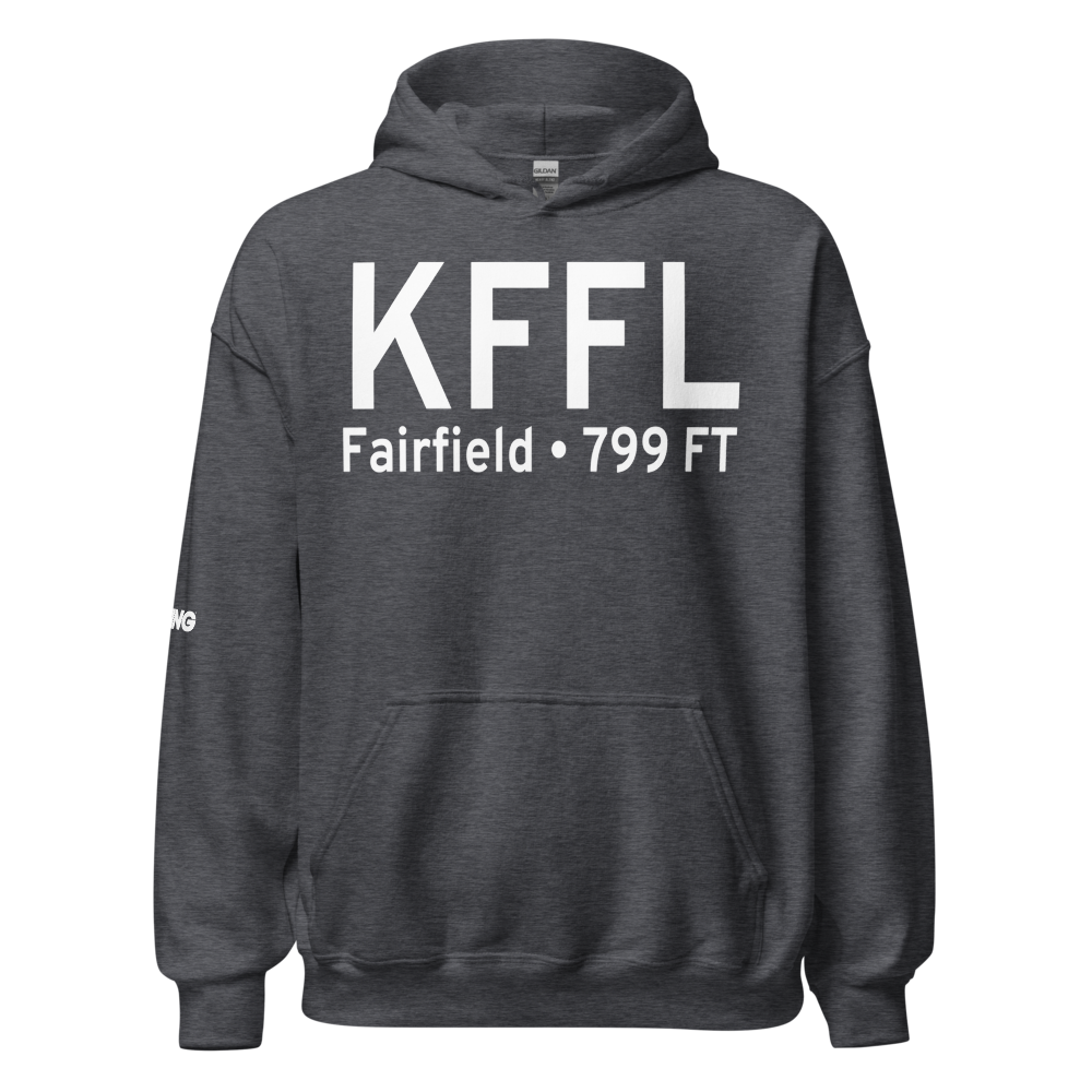 Fairfield Municipal Airport (KFFL) ICAO Hoodie Sweatshirt 