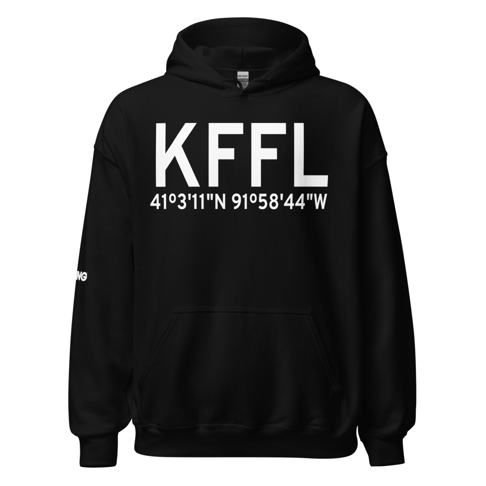 Fairfield Municipal Airport (KFFL) ICAO Hoodie Sweatshirt 