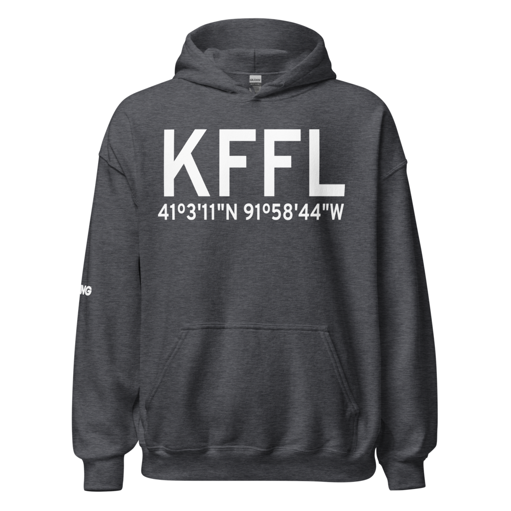 Fairfield Municipal Airport (KFFL) ICAO Hoodie Sweatshirt 