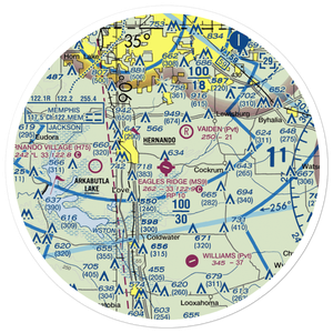 Eagles Ridge Airport (MS9) VFR Sectional Sticker (30 mile)