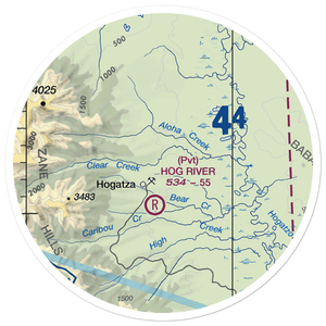 Hog River Airport (HGZ) VFR Sectional Sticker (20 mile)