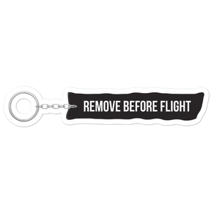 Remove Before Flight Black Sticker