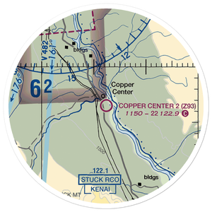 Copper Center 2 Airport (Z93) VFR Sectional Sticker (20 mile)