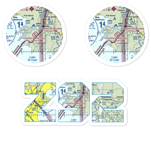 Harsens Island Airport (Z92) VFR Sectional Sticker Pack