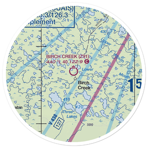 Birch Creek Airport (Z91) VFR Sectional Sticker (20 mile)