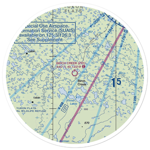 Birch Creek Airport (Z91) VFR Sectional Sticker (30 mile)