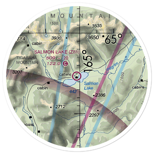 Salmon Lake Airport (Z81) VFR Sectional Sticker (20 mile)