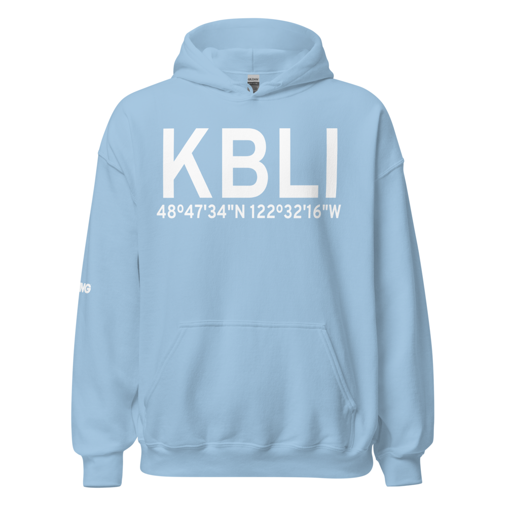 Bellingham International Airport (KBLI) ICAO Hoodie Sweatshirt 