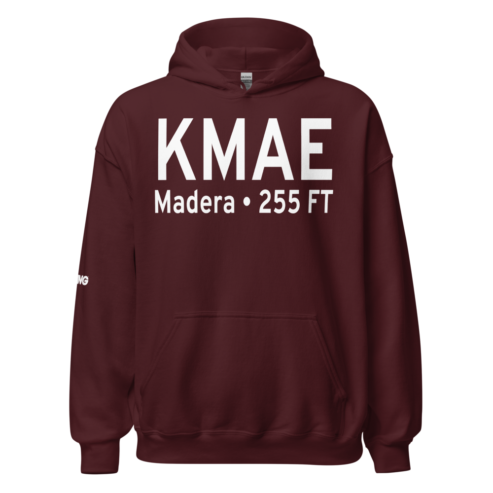 Madera Municipal Airport (KMAE) ICAO Hoodie Sweatshirt 