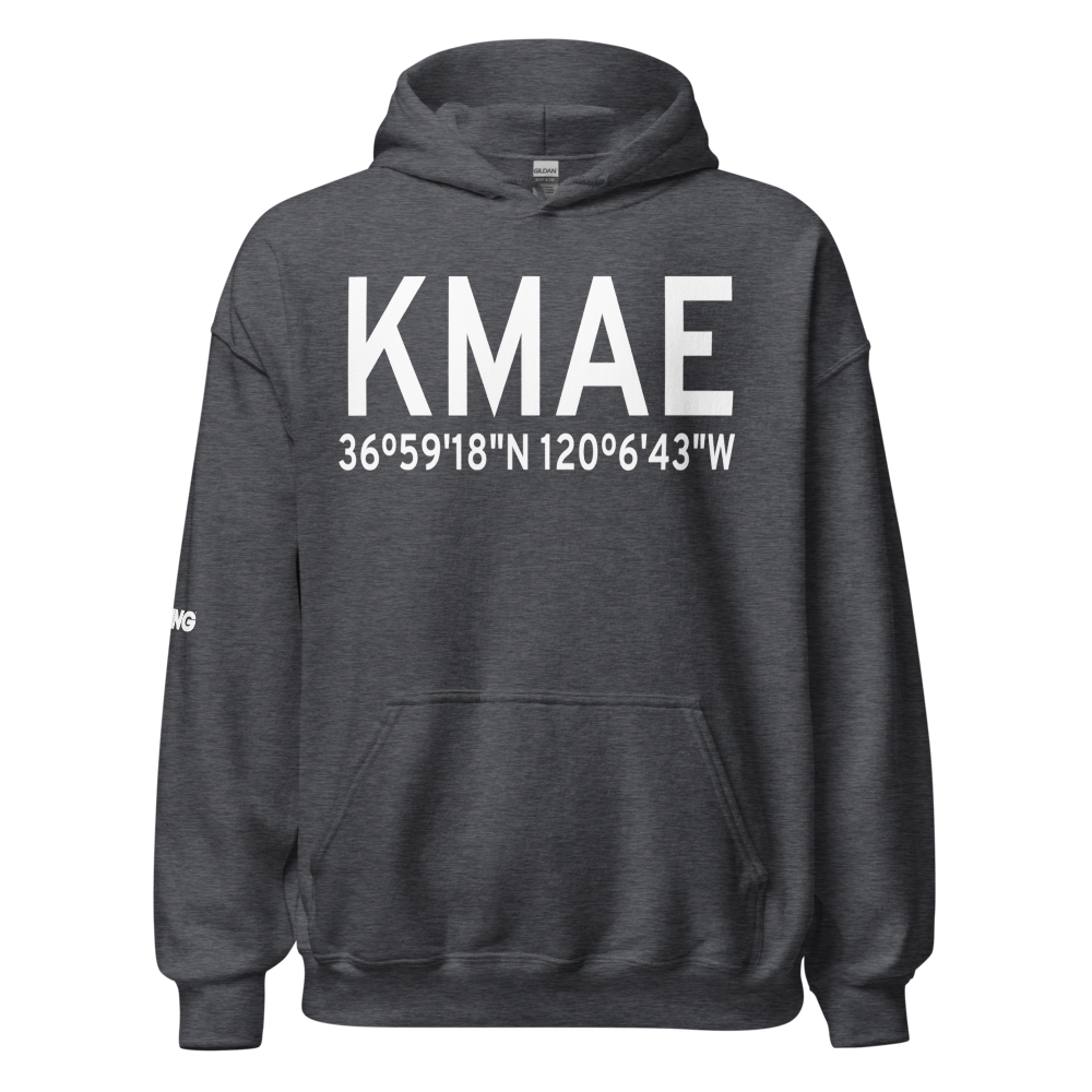 Madera Municipal Airport (KMAE) ICAO Hoodie Sweatshirt 