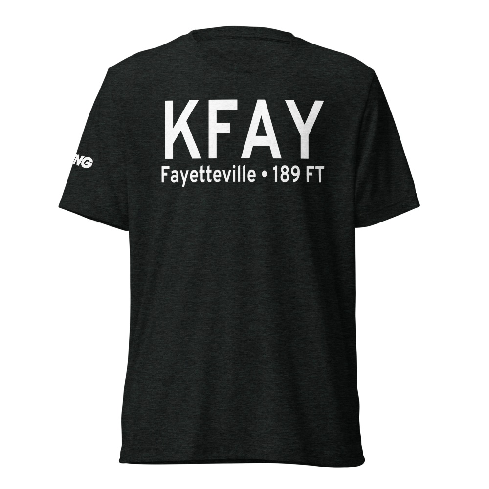 Fayetteville Regional Grannis Field (KFAY) ICAO Tri-blend T-Shirt 