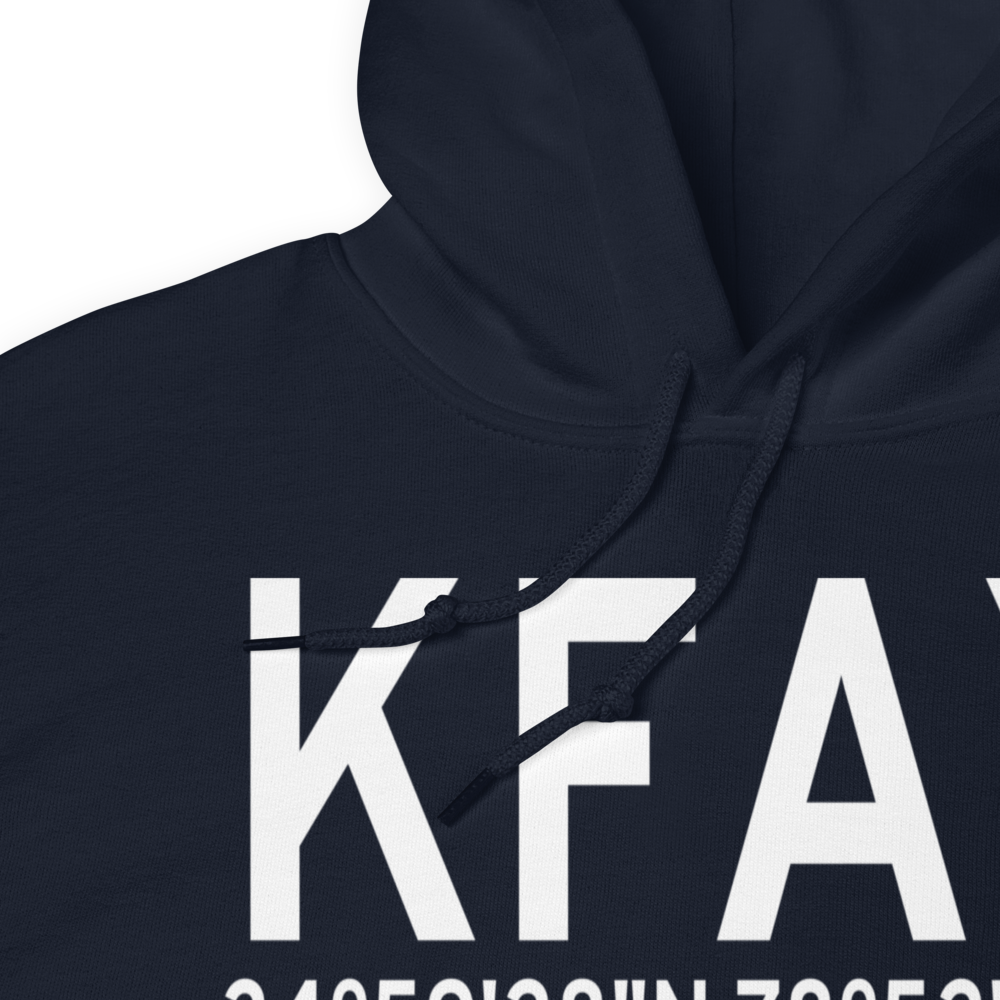 Fayetteville Regional Grannis Field (KFAY) ICAO Hoodie Sweatshirt 