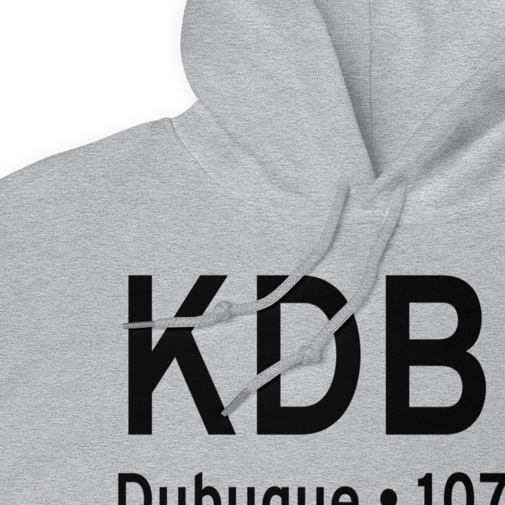 Dubuque Regional Airport (KDBQ) ICAO Hoodie Sweatshirt 
