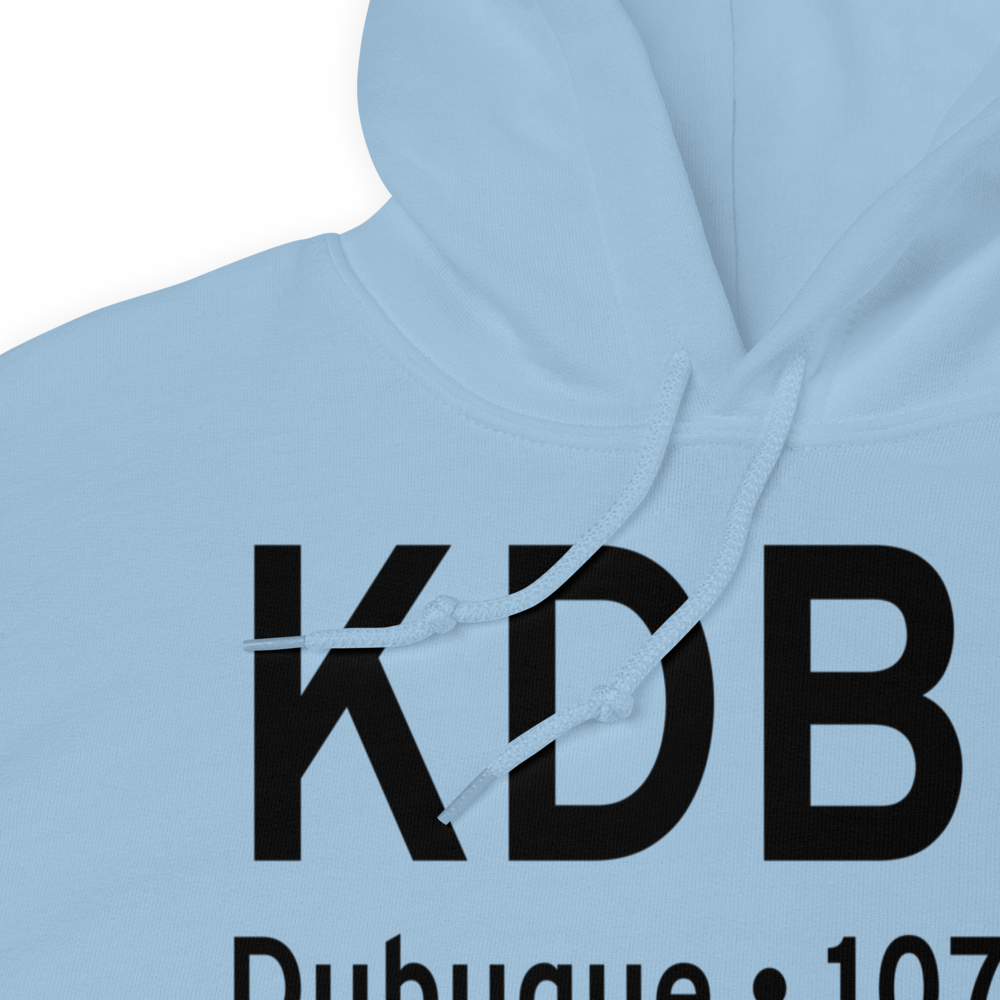 Dubuque Regional Airport (KDBQ) ICAO Hoodie Sweatshirt 