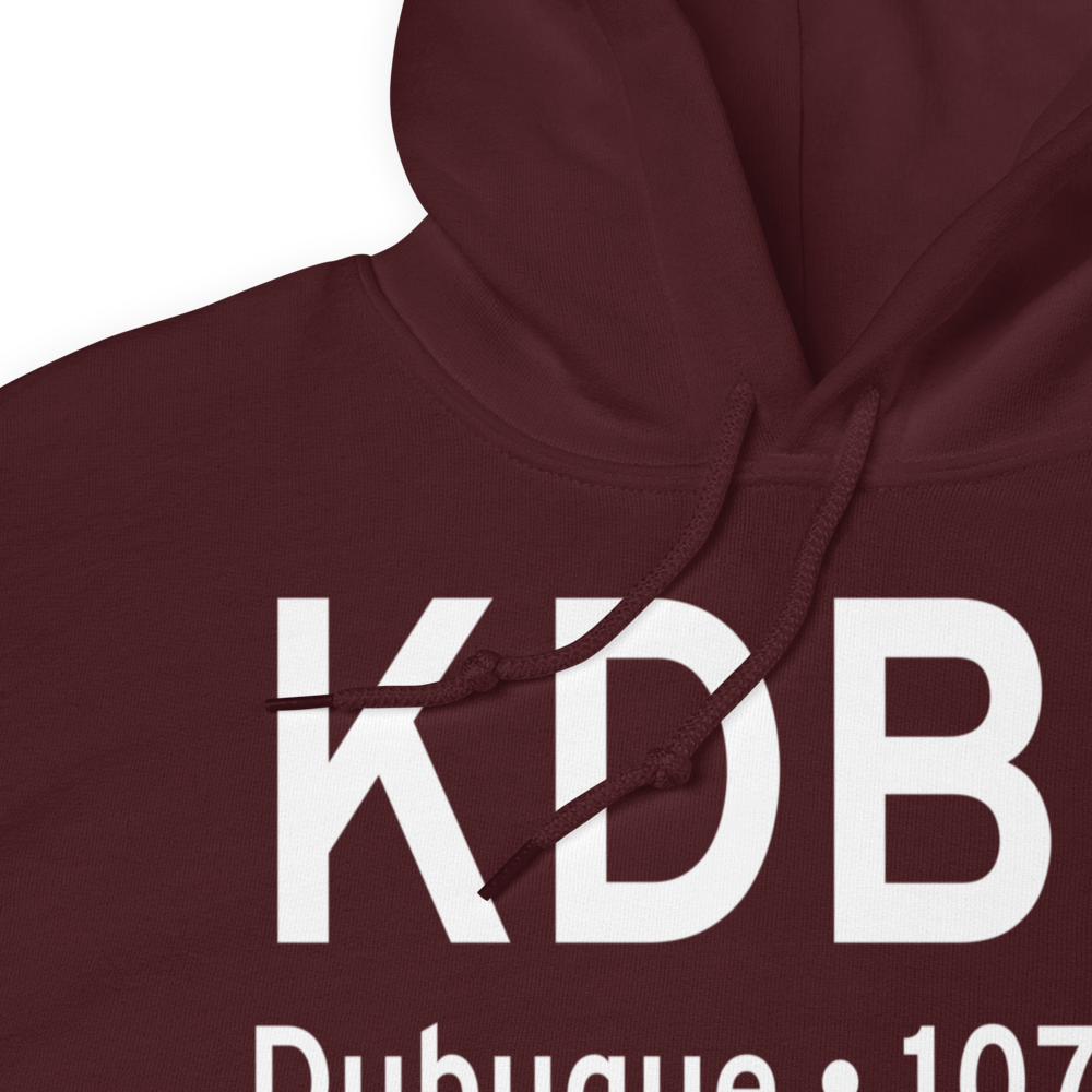 Dubuque Regional Airport (KDBQ) ICAO Hoodie Sweatshirt 