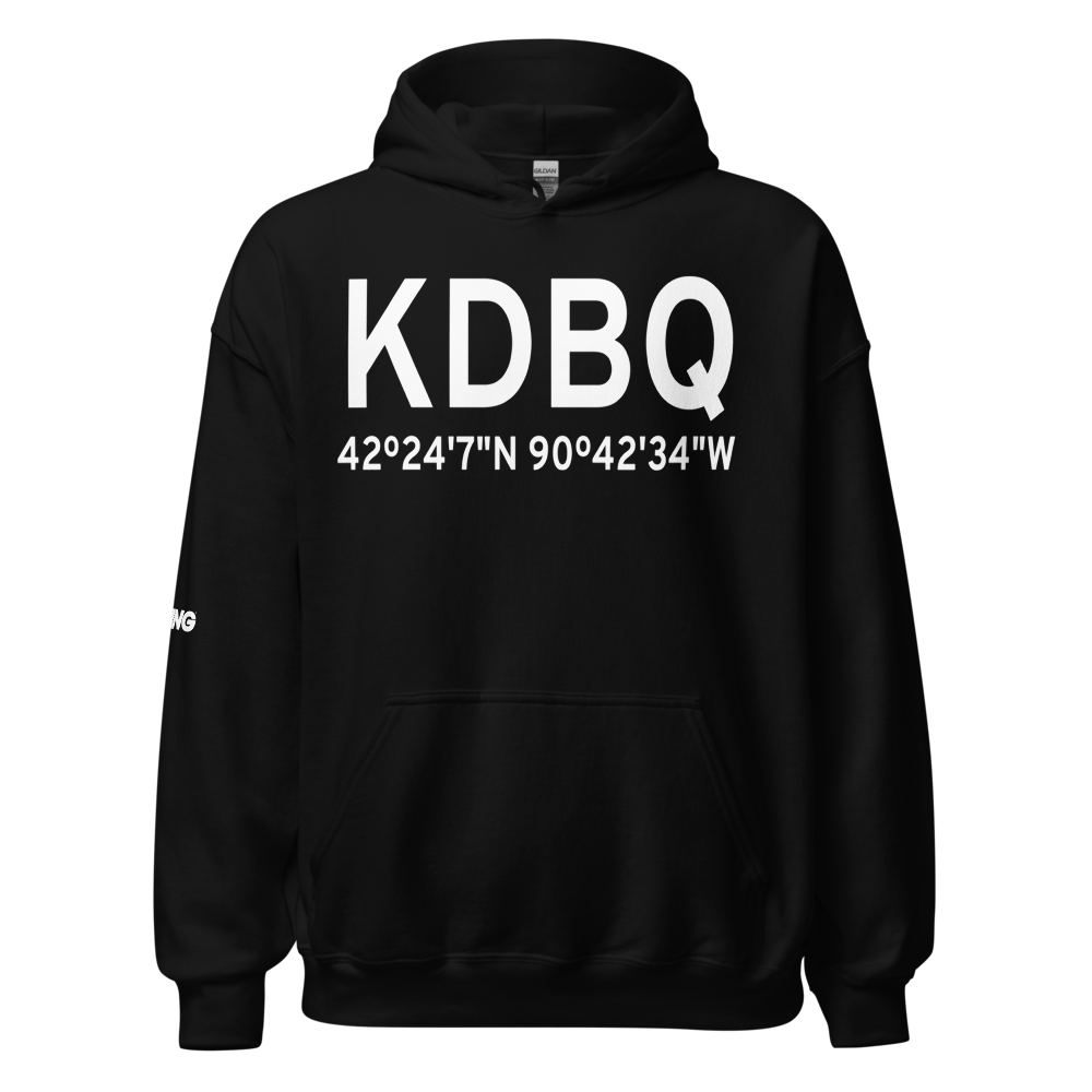 Dubuque Regional Airport (KDBQ) ICAO Hoodie Sweatshirt 