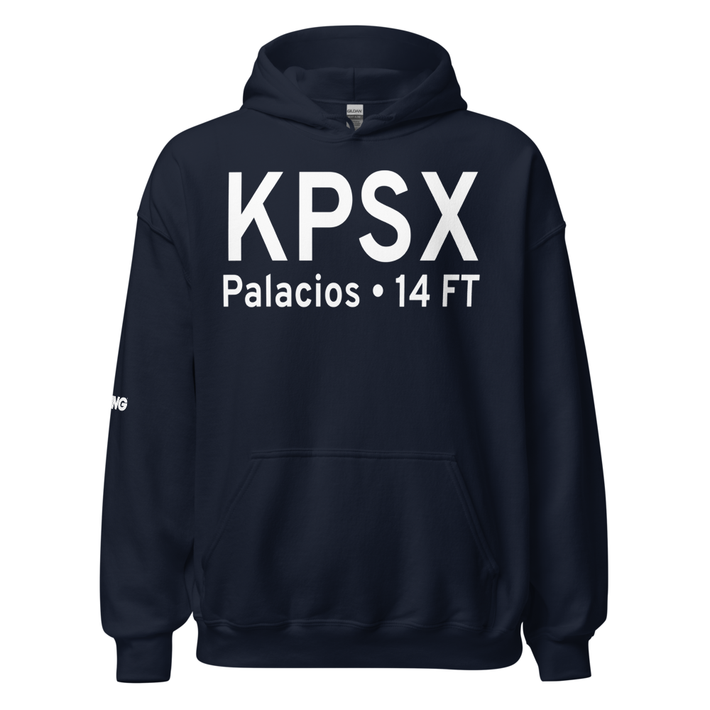 Palacios Municipal Airport (KPSX) ICAO Hoodie Sweatshirt 