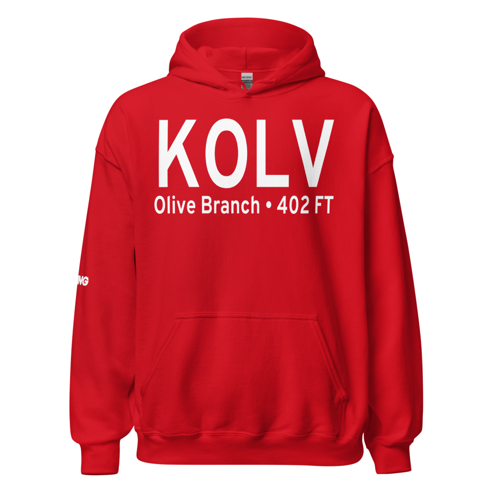 Olive Branch Airport (KOLV) ICAO Hoodie Sweatshirt 