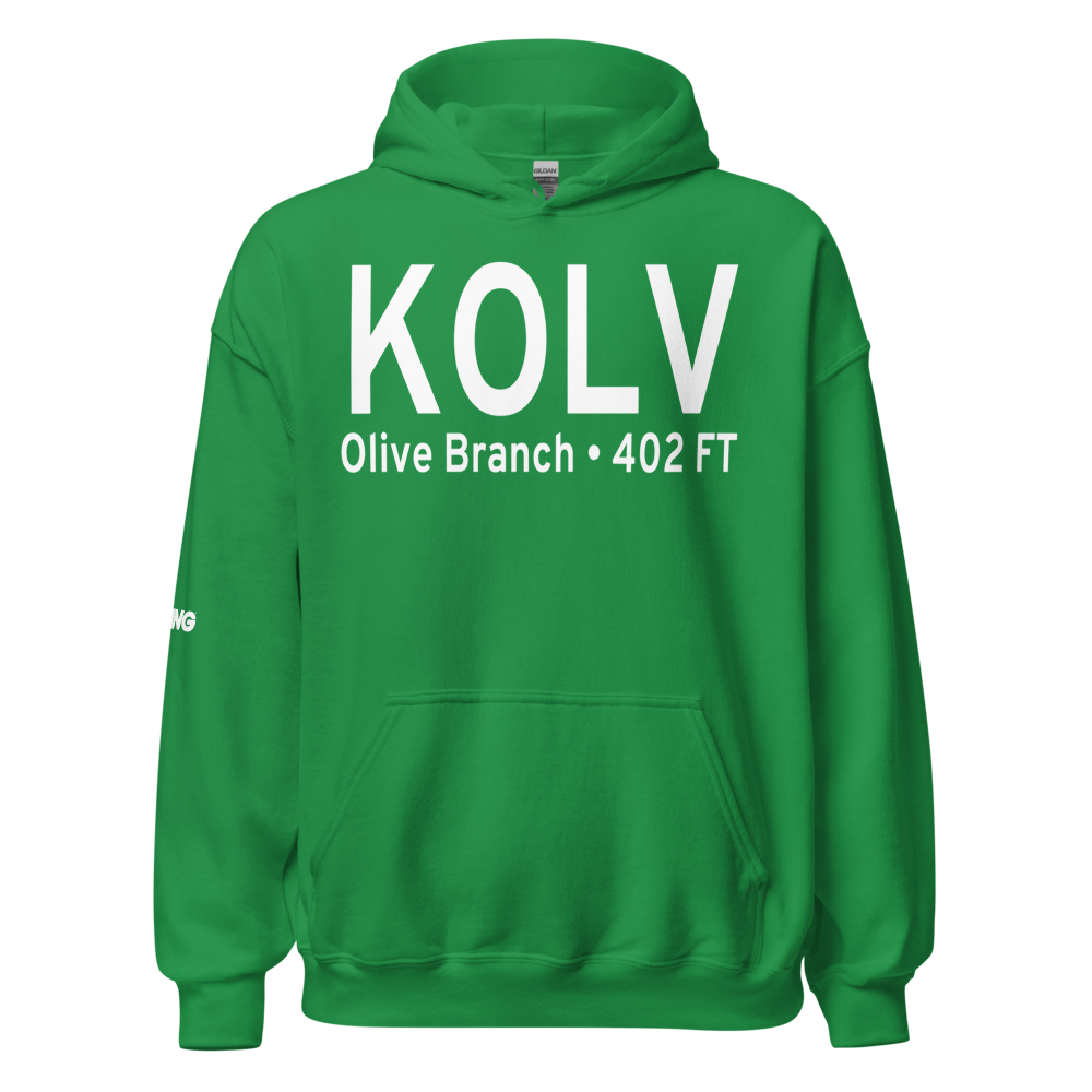 Olive Branch Airport (KOLV) ICAO Hoodie Sweatshirt 