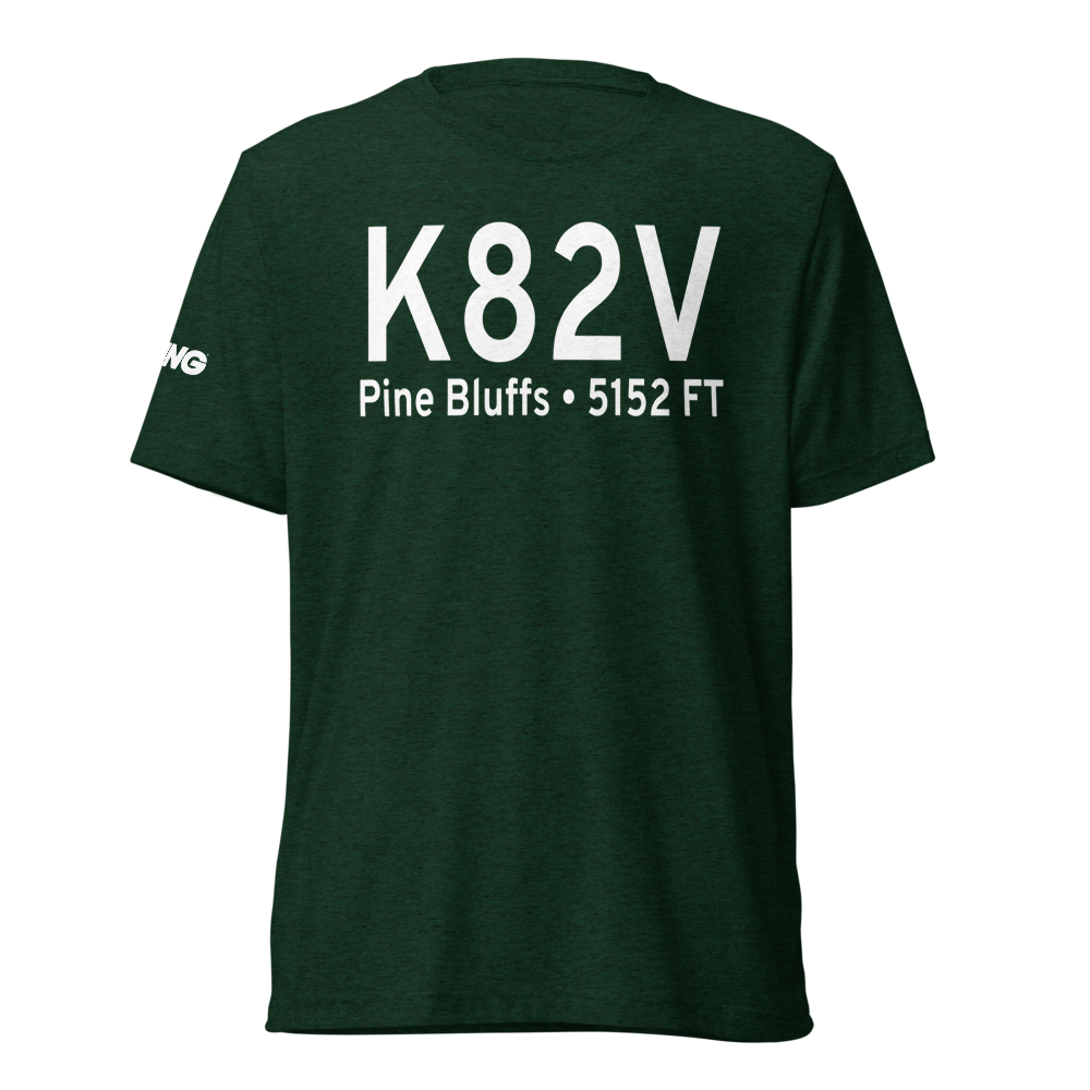Pine Bluffs Municipal Airport (K82V) ICAO Tri-blend T-Shirt 