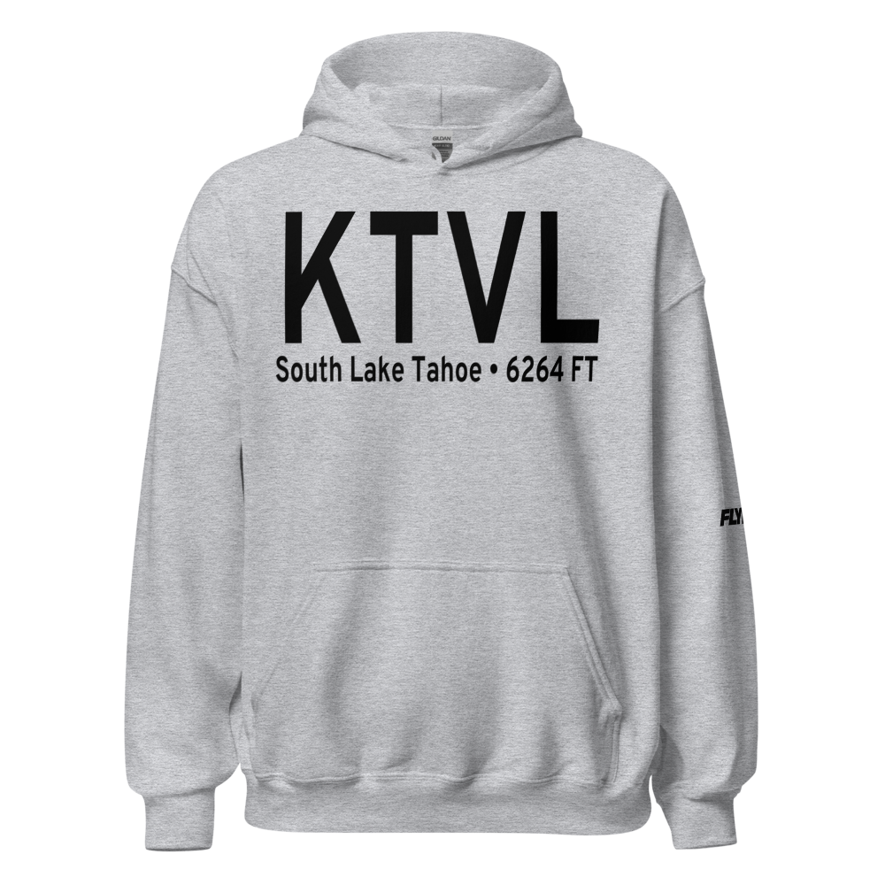 Lake Tahoe Airport (KTVL) ICAO Hoodie Sweatshirt 
