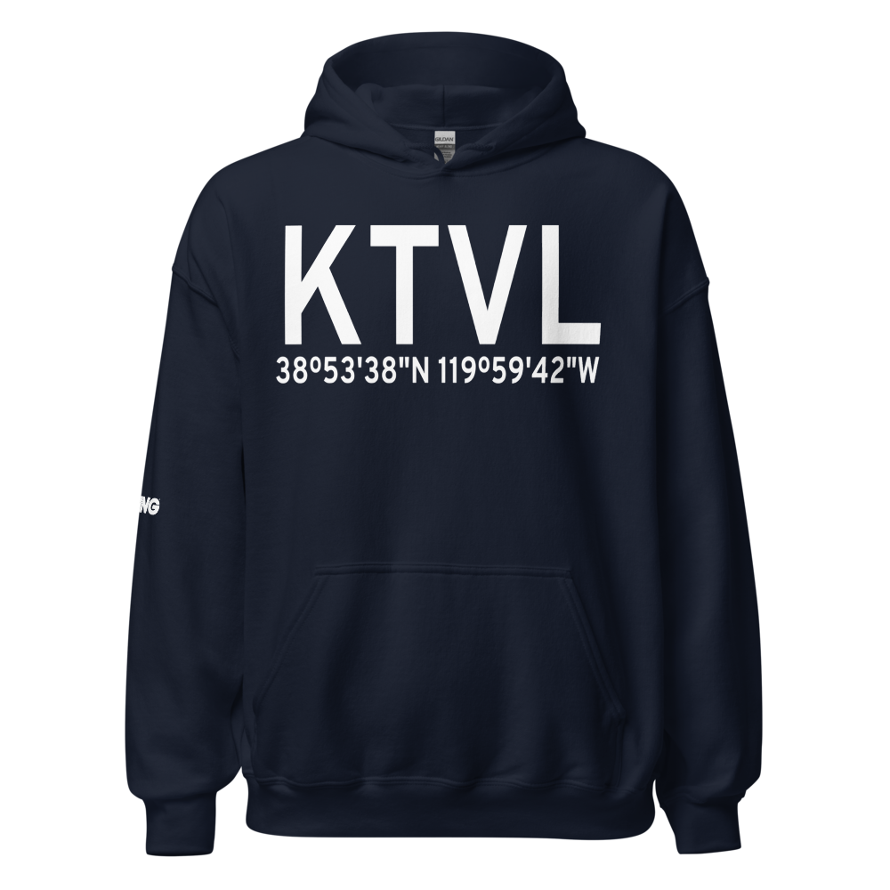 Lake Tahoe Airport (KTVL) ICAO Hoodie Sweatshirt 