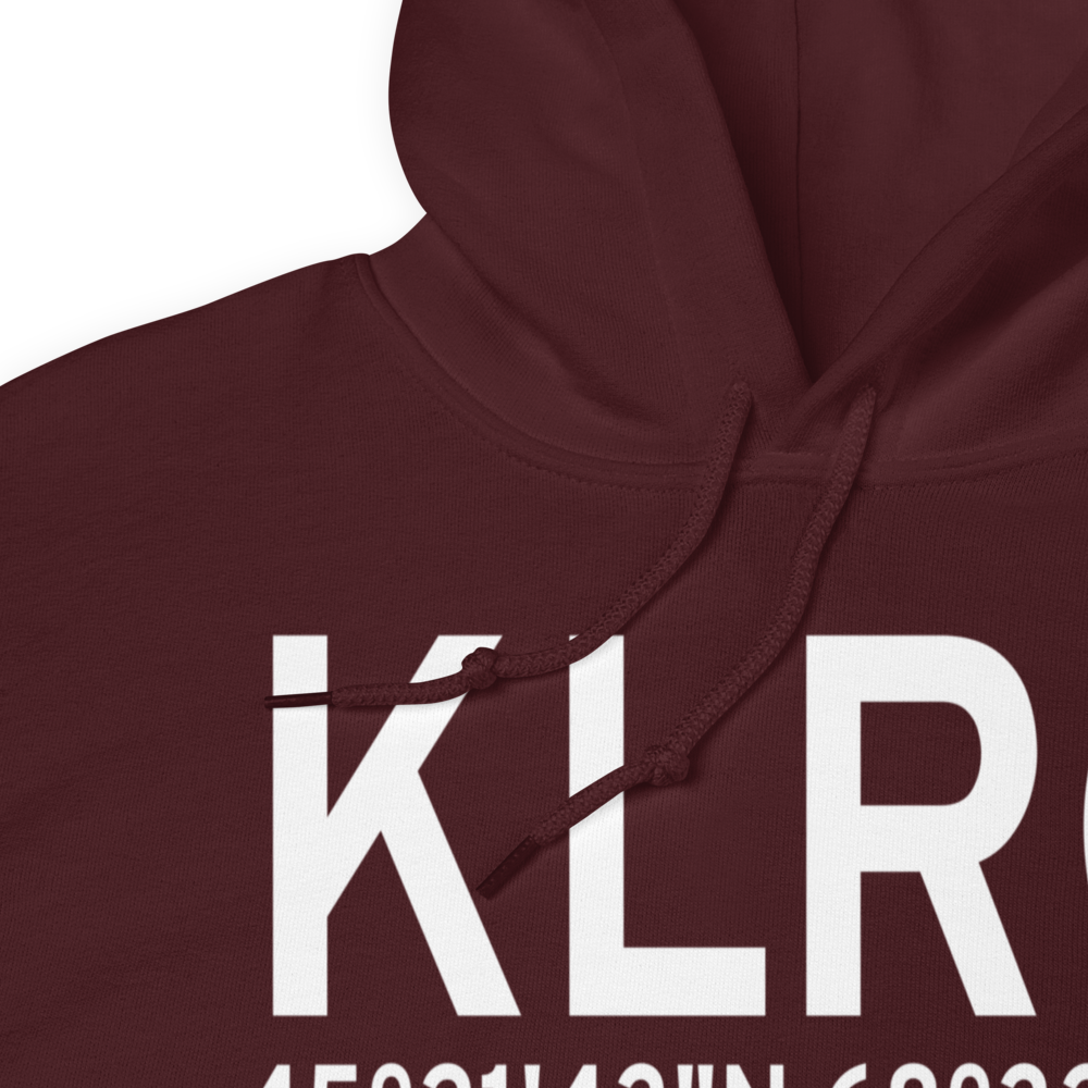 Lincoln Regional Airport (KLRG) ICAO Hoodie Sweatshirt 