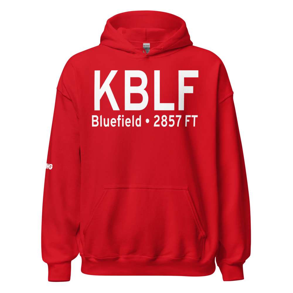 Mercer County Airport (KBLF) ICAO Hoodie Sweatshirt 
