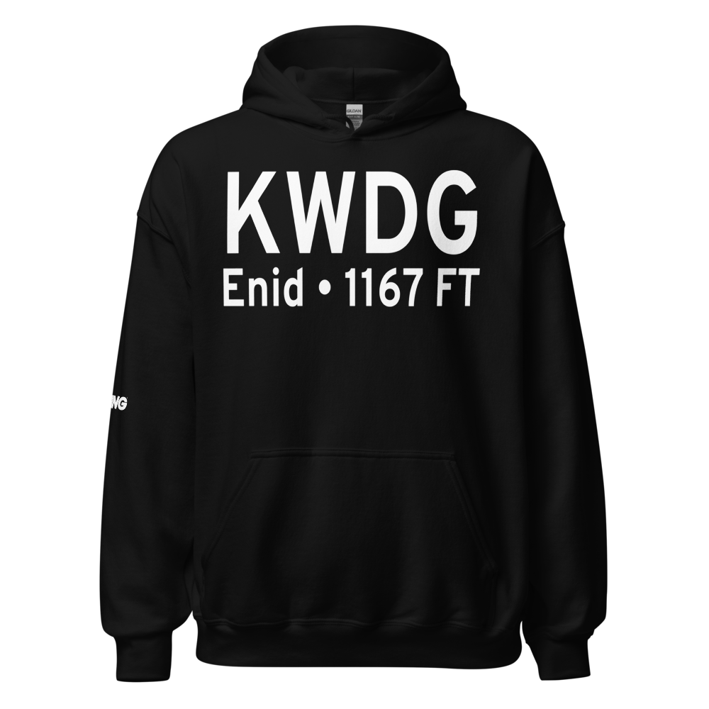 Enid Woodring Regional Airport (KWDG) ICAO Hoodie Sweatshirt 