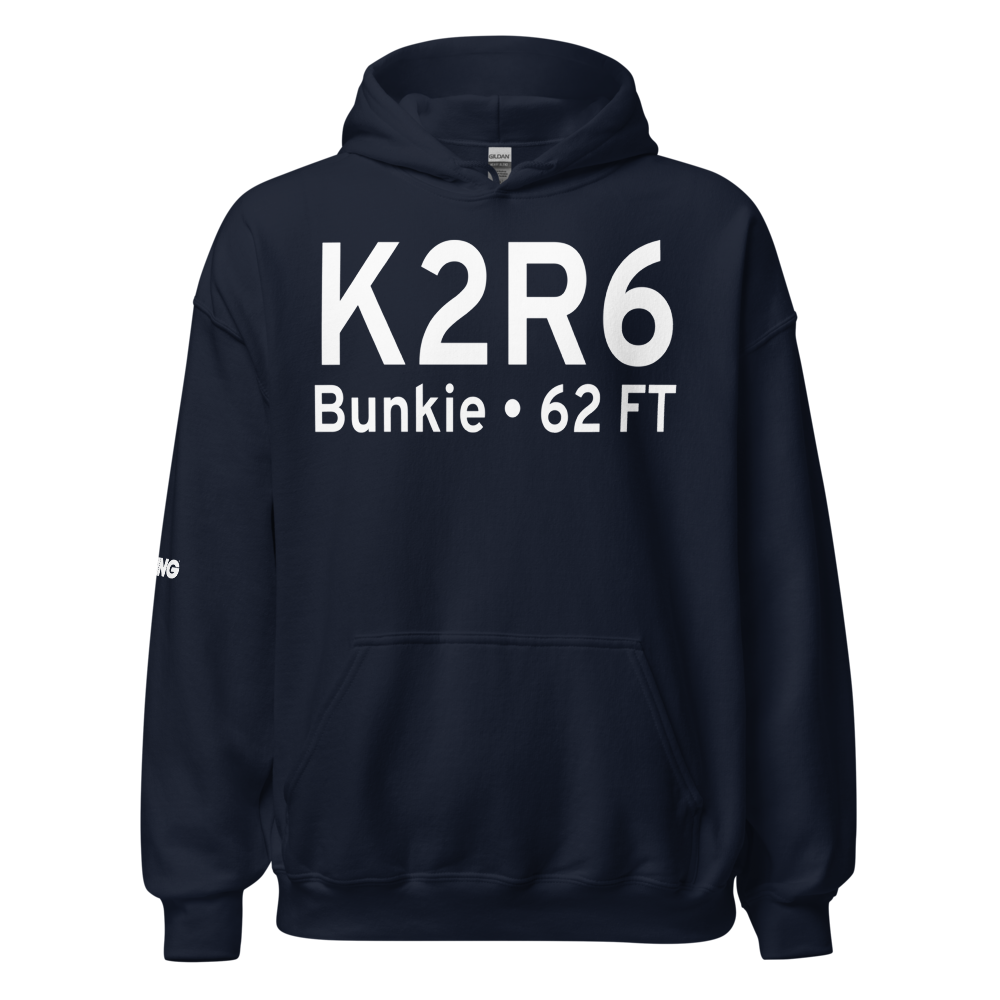 Bunkie Municipal Airport (K2R6) ICAO Hoodie Sweatshirt 
