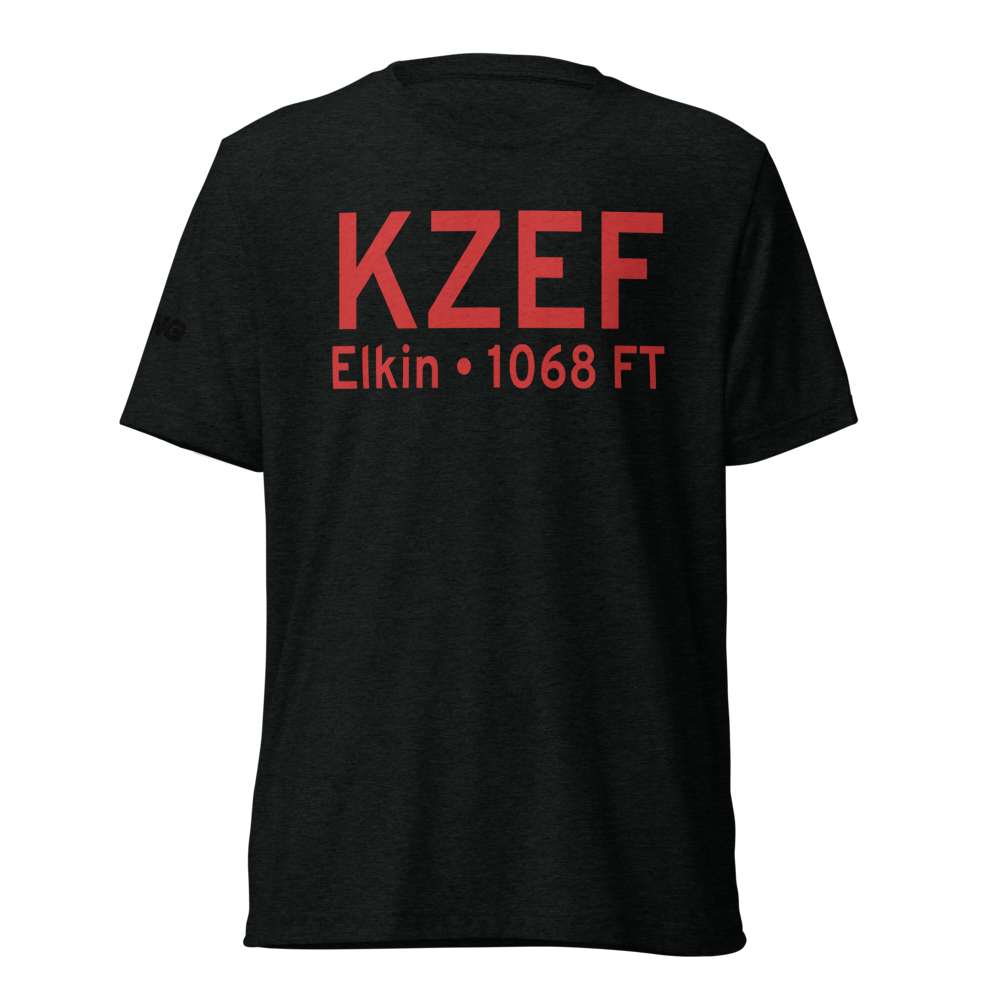 Elkin Municipal Airport (KZEF) ICAO Tri-blend T-Shirt 