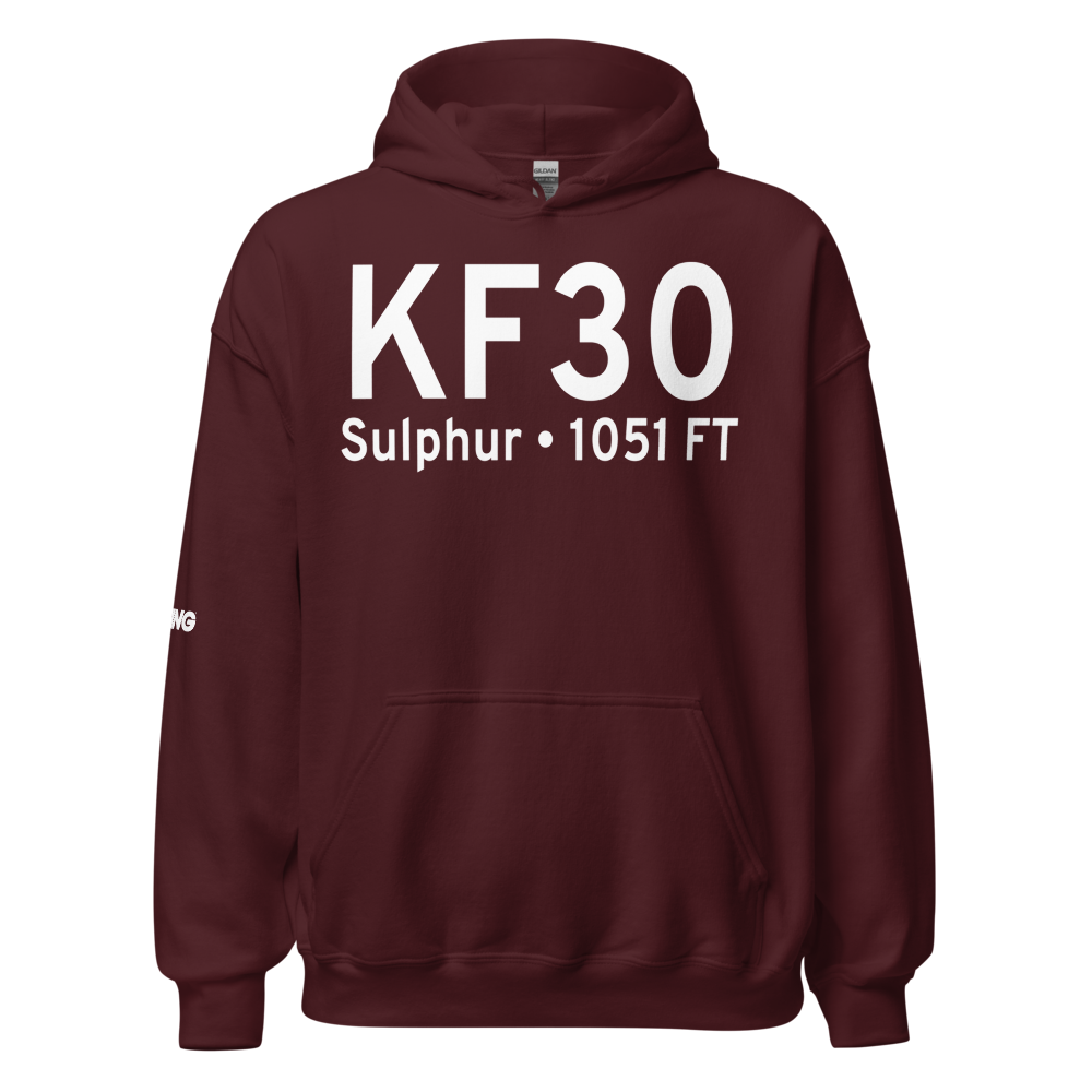 Sulphur Municipal Airport (KF30) ICAO Hoodie Sweatshirt 