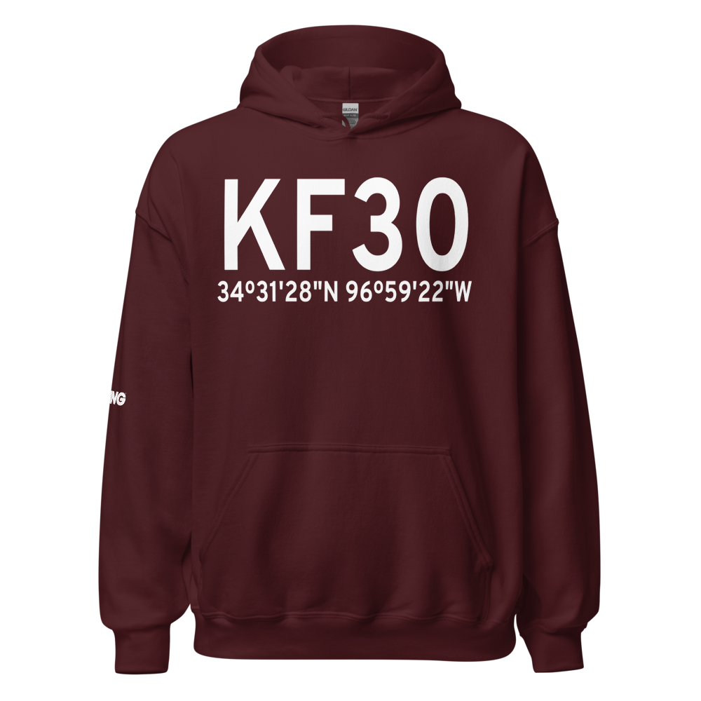 Sulphur Municipal Airport (KF30) ICAO Hoodie Sweatshirt 