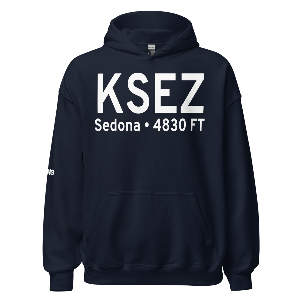 Sedona Airport (KSEZ) ICAO Hoodie Sweatshirt 